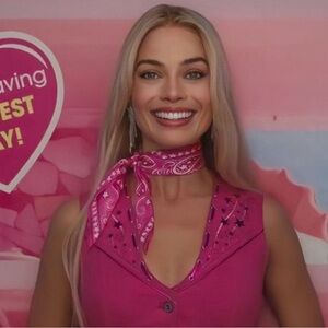 Zara Barbie the Movie pink bandana